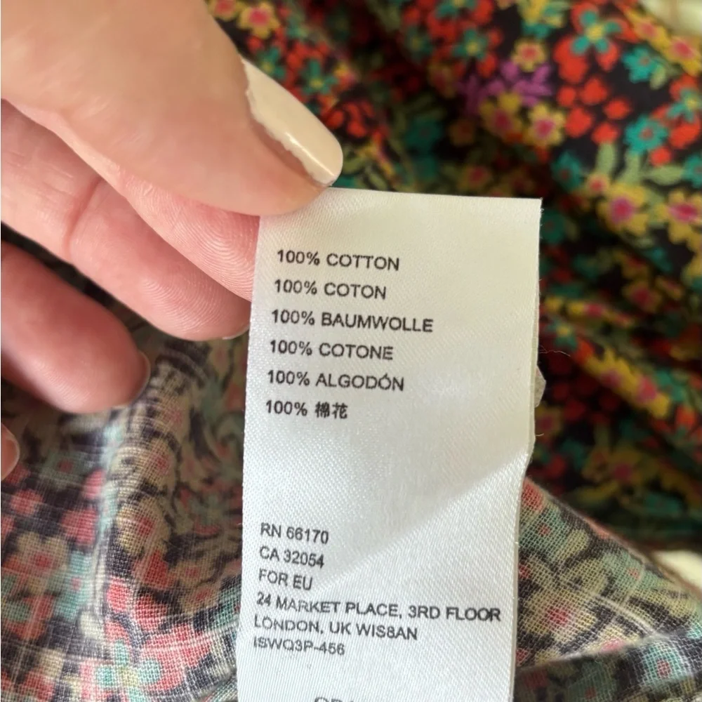 Free People Floral Button-Up Women's Top size M - Picture 9 of 10